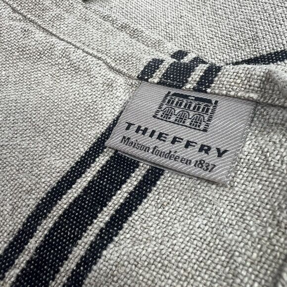 Stunning French THIEFFRY LINEN Napkins (3) Flax & Blue/$162 Retail - Picture 4 of 10